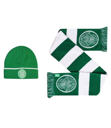 Ensemble Bonnet Et Écharpe Celtic Adulte Taille Unique Vert Fan Originals