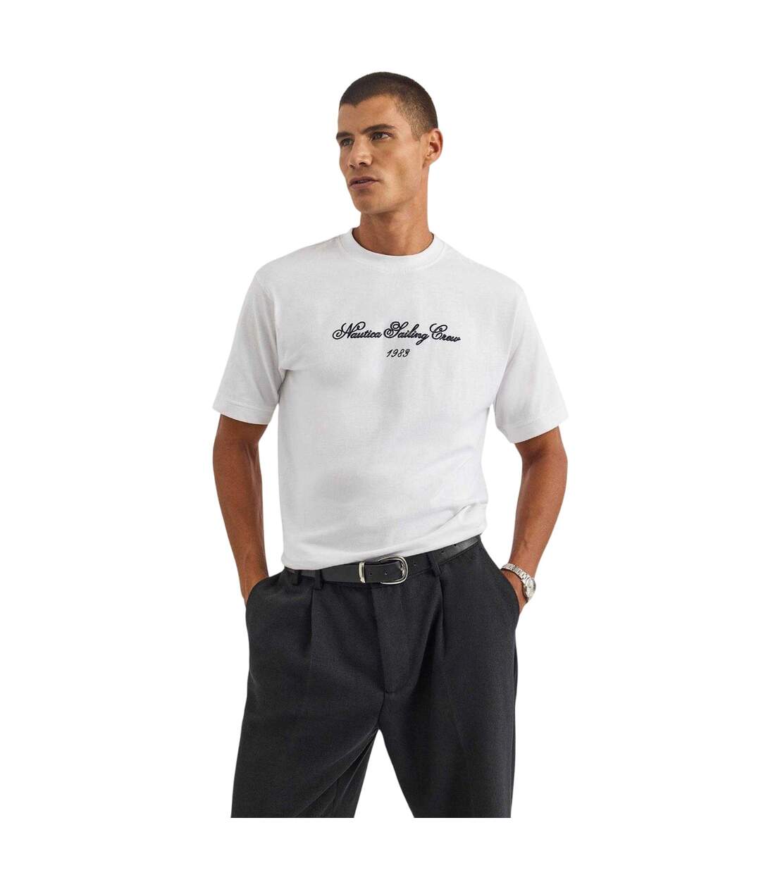 T-shirt Knors Homme Bleu Marine Foncé Nautica-4