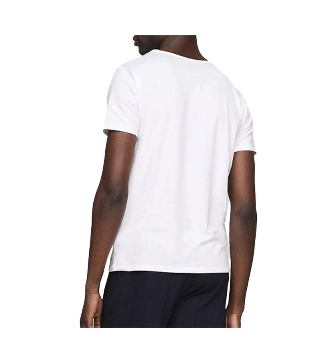 Lot de 3 t-shirts blanc homme tommy hilfiger stretch-2