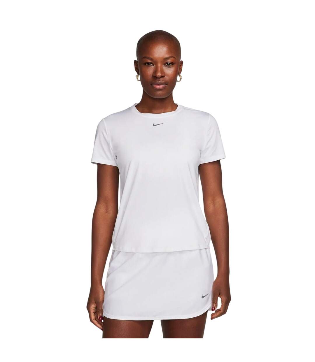 Womens/ladies One Dri-fit Standard Top White Nike-2