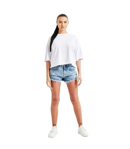 T-shirt court femme blanc SikSilk