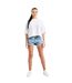 T-shirt court femme blanc SikSilk-1