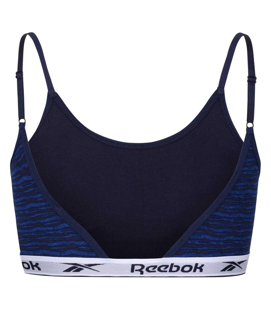 Womens/ladies Berry Zebra Print Bralette Blue Navy Reebok-2