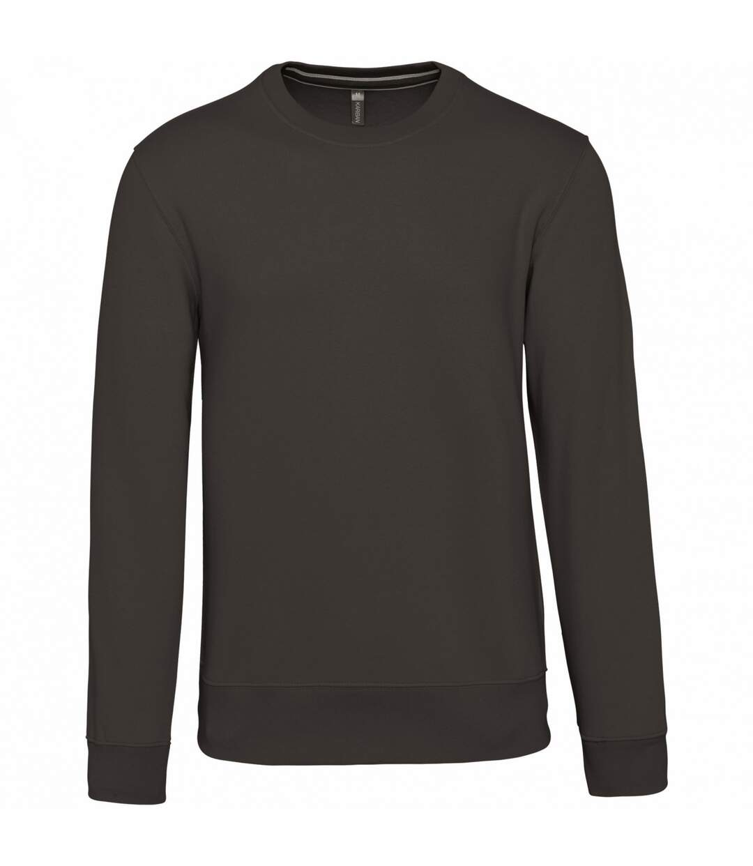 Mens Crew Neck Sweatshirt Dark Grey Kariban-1