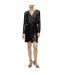Robe Epalleta Femme Noir Boss-4