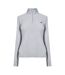 Womens/ladies Space Dye Quarter Zip Running Track Top Grey New Balance-1