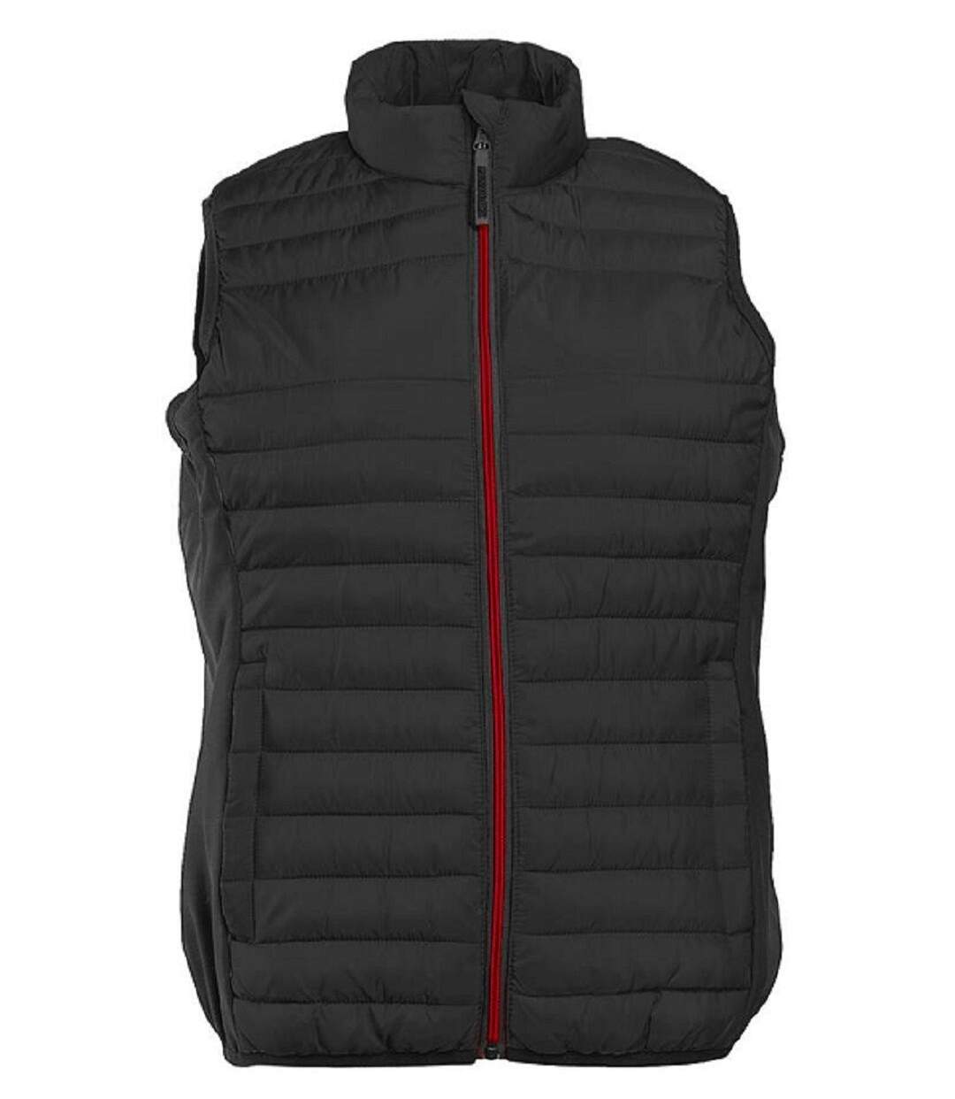 Bodywarmer bi-matière - Femme - Pen Duick - PK317 - noir et rouge-1