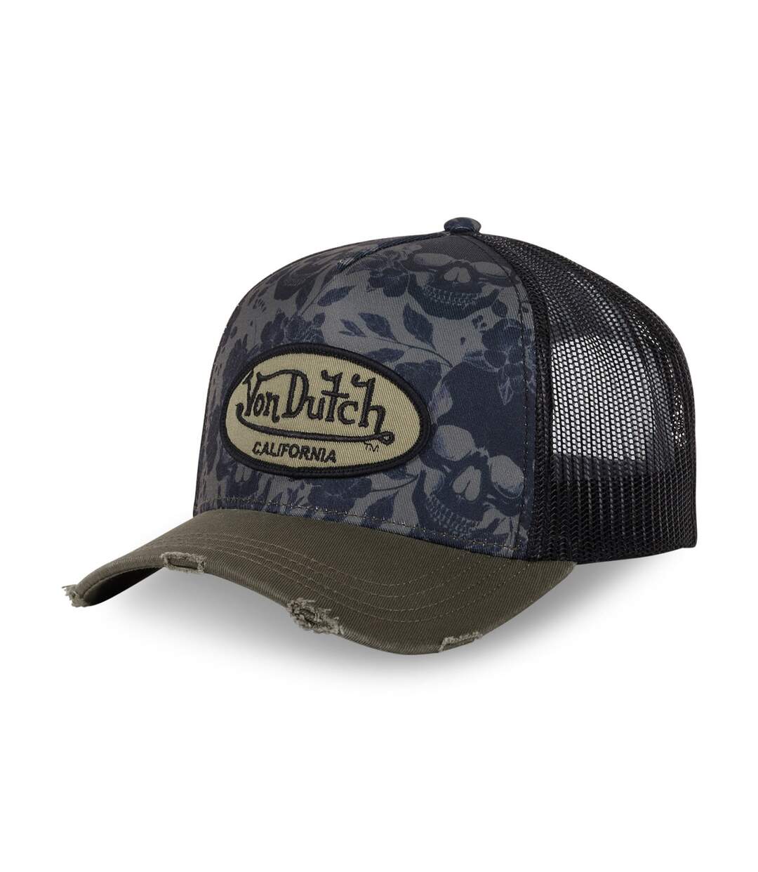 Casquette trucker avec filet Print Skull Vondutch-1