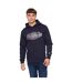 Mens Hellmere Hoodie Navy Crosshatch-4