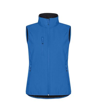 Womens/ladies classic softshell body warmer royal blue Clique