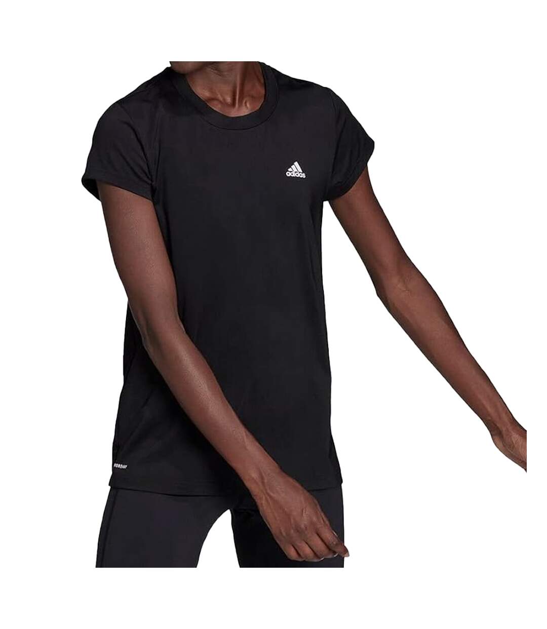 T-shirt designed to move colourblock femme noir / blanc Adidas-3