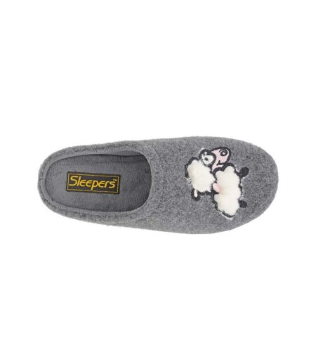Sleepers Womens/Ladies Suzie Sheep Memory Foam Slippers (Gray) - UTDF2306