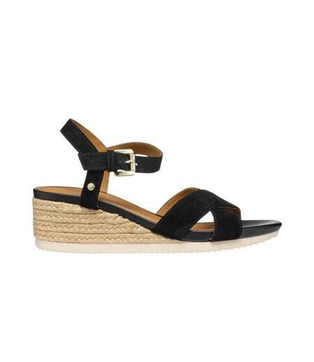 Sandales Motif/style Corde Décorative Ischia Femme Noir Geox