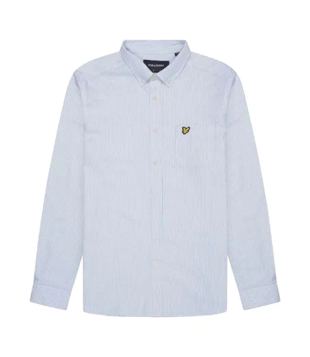 Chemise Motif Rayé Homme Bleu Blanc Lyle & Scott