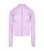 Womens/ladies Heathered Full Zip Raglan Jacket Pink Marl Gym King-2