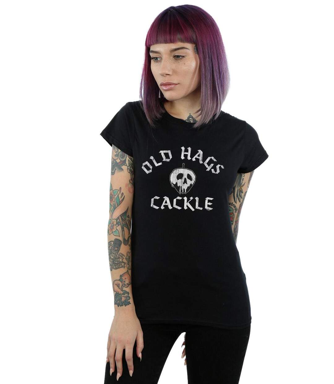 Disney T-shirt en coton Femmes/Ladies Snow White Old Hags (Noir) - UTBI15253-2
