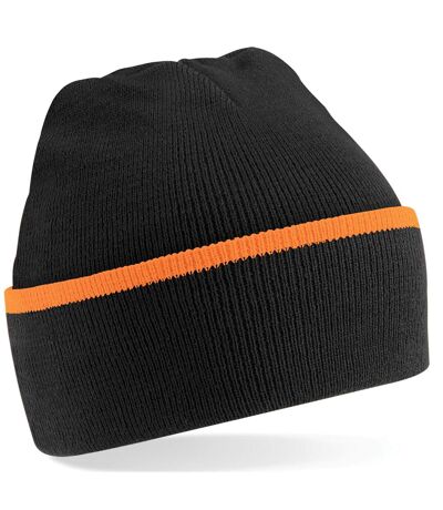 Beechfield - Bonnet TEAMWEAR - Adulte (Noir / Orange) - UTBC5389