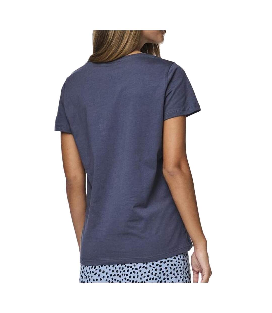 T-Shirt marine femme pieces briella-2