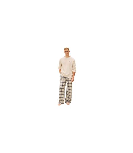 Ensemble De Pyjama Long Homme Crème Tartan Tommy Hilfiger