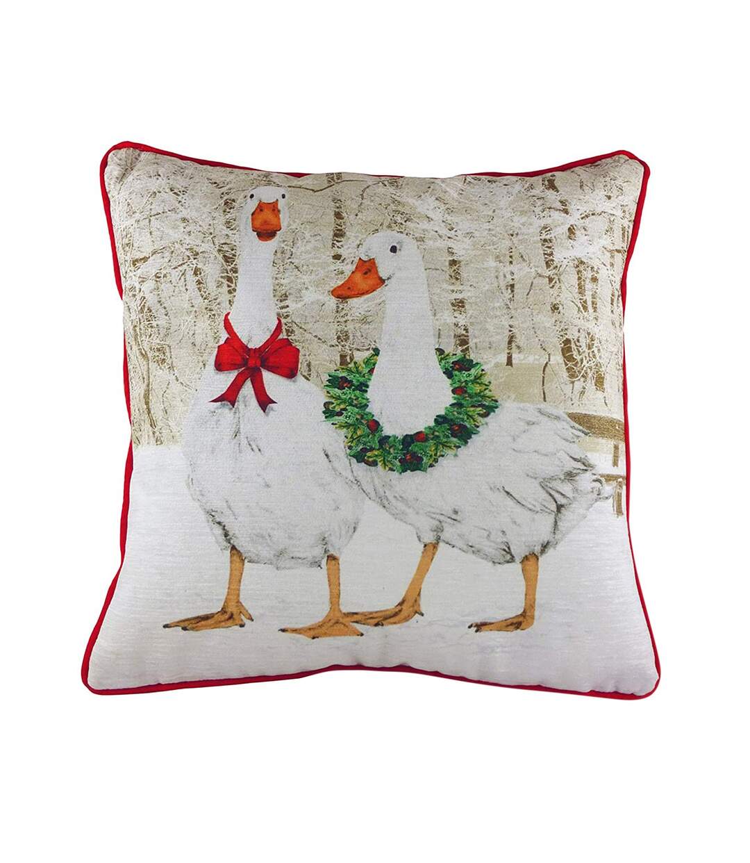 Evans Lichfield Geese Christmas Cushion Cover (Multicoloured) - UTRV2017