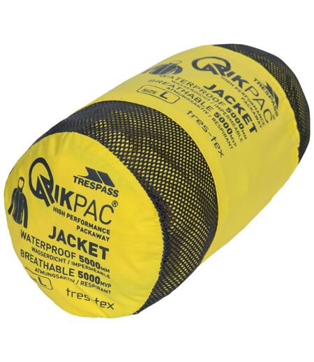 Trespass Adults Unisex Qikpac Packaway Waterproof Jacket (Yellow) - UTTP433