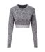 AWDis Just Cool Womens/Ladies Girlie Long-Sleeve Crop Top (Gris) - UTRW6622