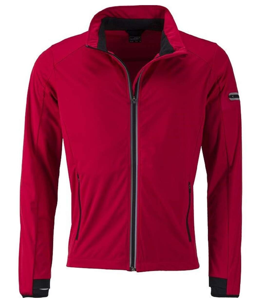 Veste softshell sport - Homme - JN1126 - rouge et noir-1