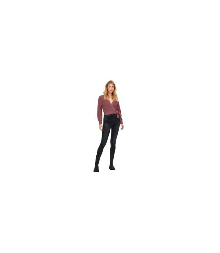 Womens/ladies Cropped V Neck Cardigan Rose Only