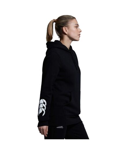 Womens/ladies Club Fleece Hoodie Black Canterbury