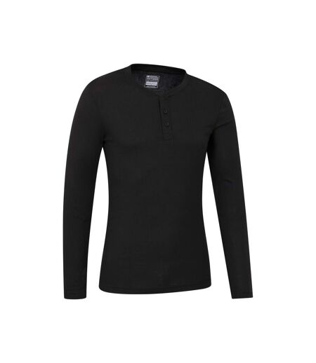 Mens talus henley thermal top black Mountain Warehouse
