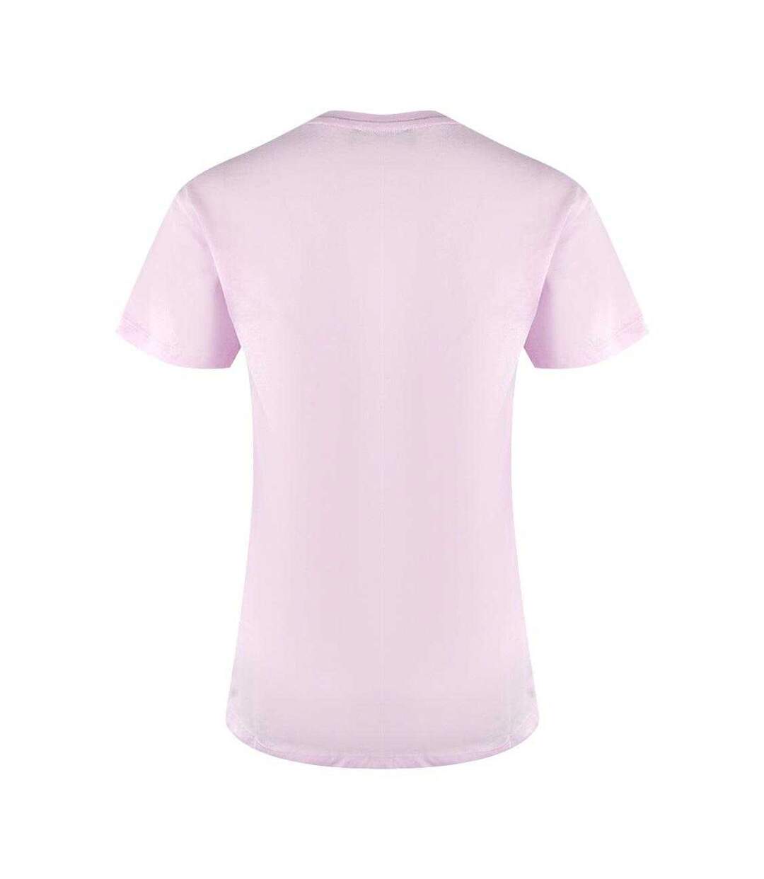 Womens/ladies Heart Cotton T-shirt Soft Pink Love Moschino-2