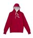 Sweatshirt À Capuche Homme Rouge Blanc SG-2