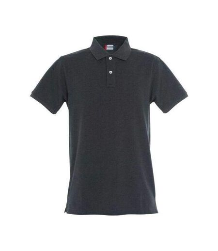 Mens Premium Stretch Polo Shirt Anthracite Melange Clique