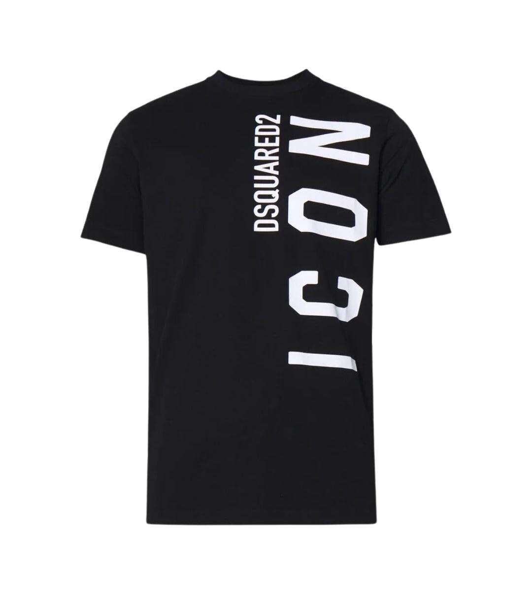 Unisex Adult Large Icon Relaxed Fit T-shirt Black White DSquared2-1