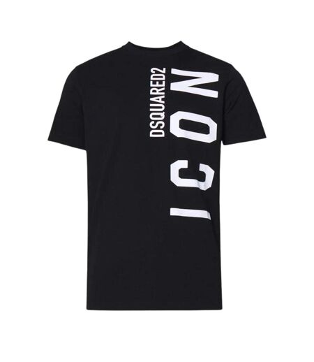 Unisex Adult Large Icon Relaxed Fit T-shirt Black White DSquared2