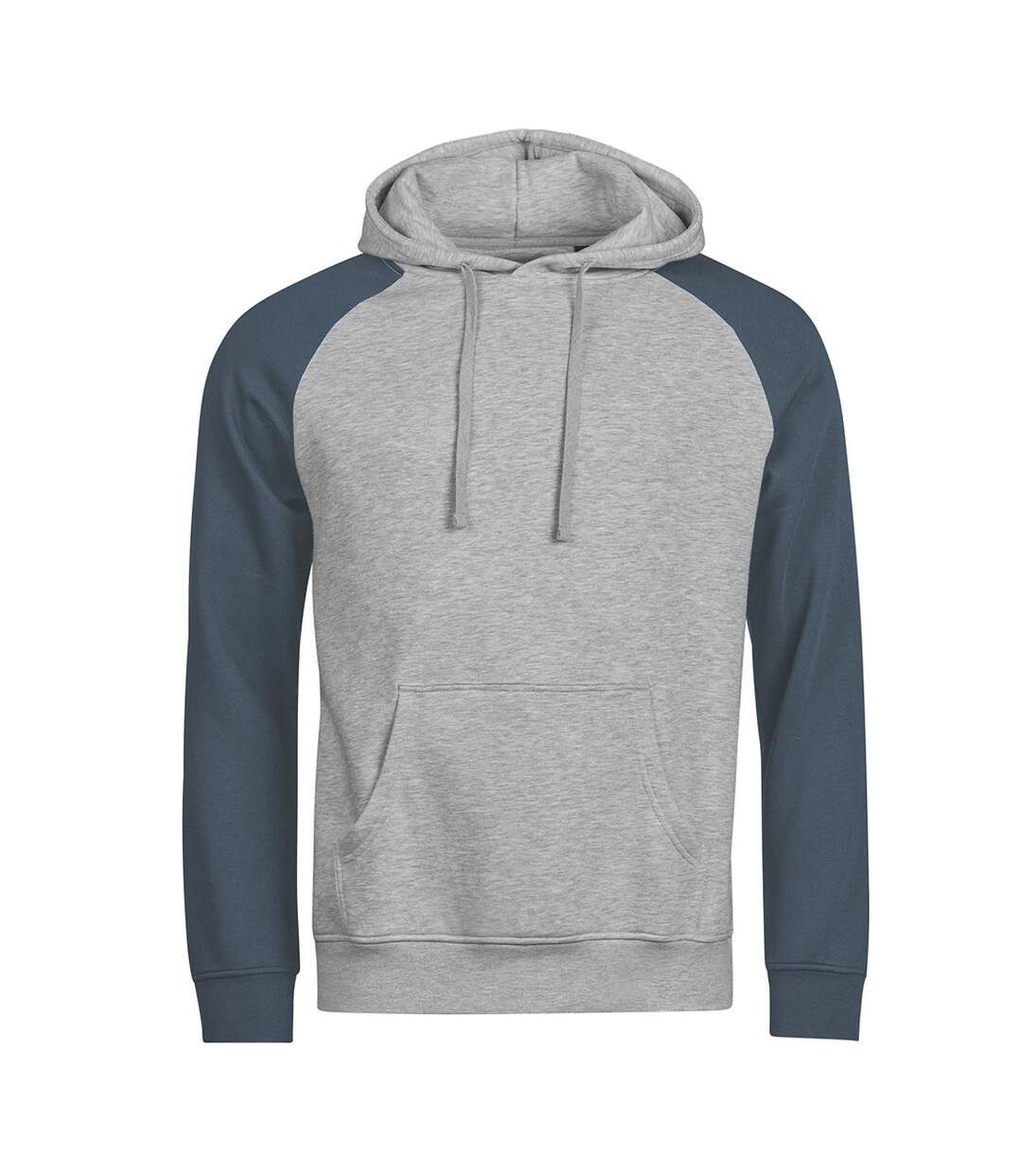 Mens Two Tone Hoodie Heather Grey Ink Tee Jays-1