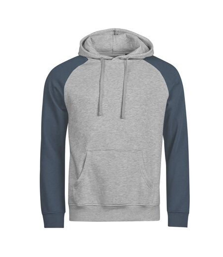 Mens Two Tone Hoodie Heather Grey Ink Tee Jays