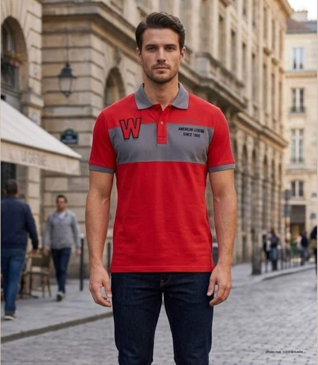Polo homme WINCHESTER ROADSTER2 en coton rouge : donnez du dynamisme à votre look-5