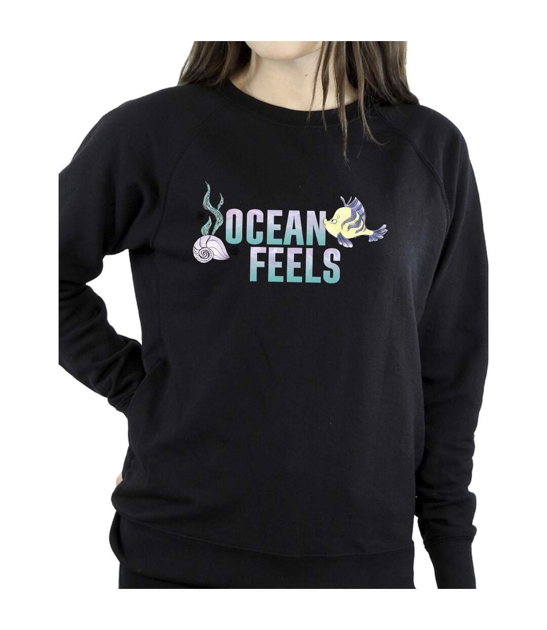 Disney Sweatshirt Ocean The Little Mermaid Femme/Ladies (Noir) - UTBI23413-3