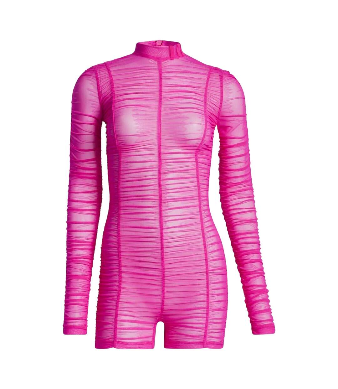 Womens/ladies Ivy Park Mesh Fitted Long-sleeved Romper Pink Adidas-2