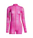 Womens/ladies Ivy Park Mesh Fitted Long-sleeved Romper Pink Adidas-2