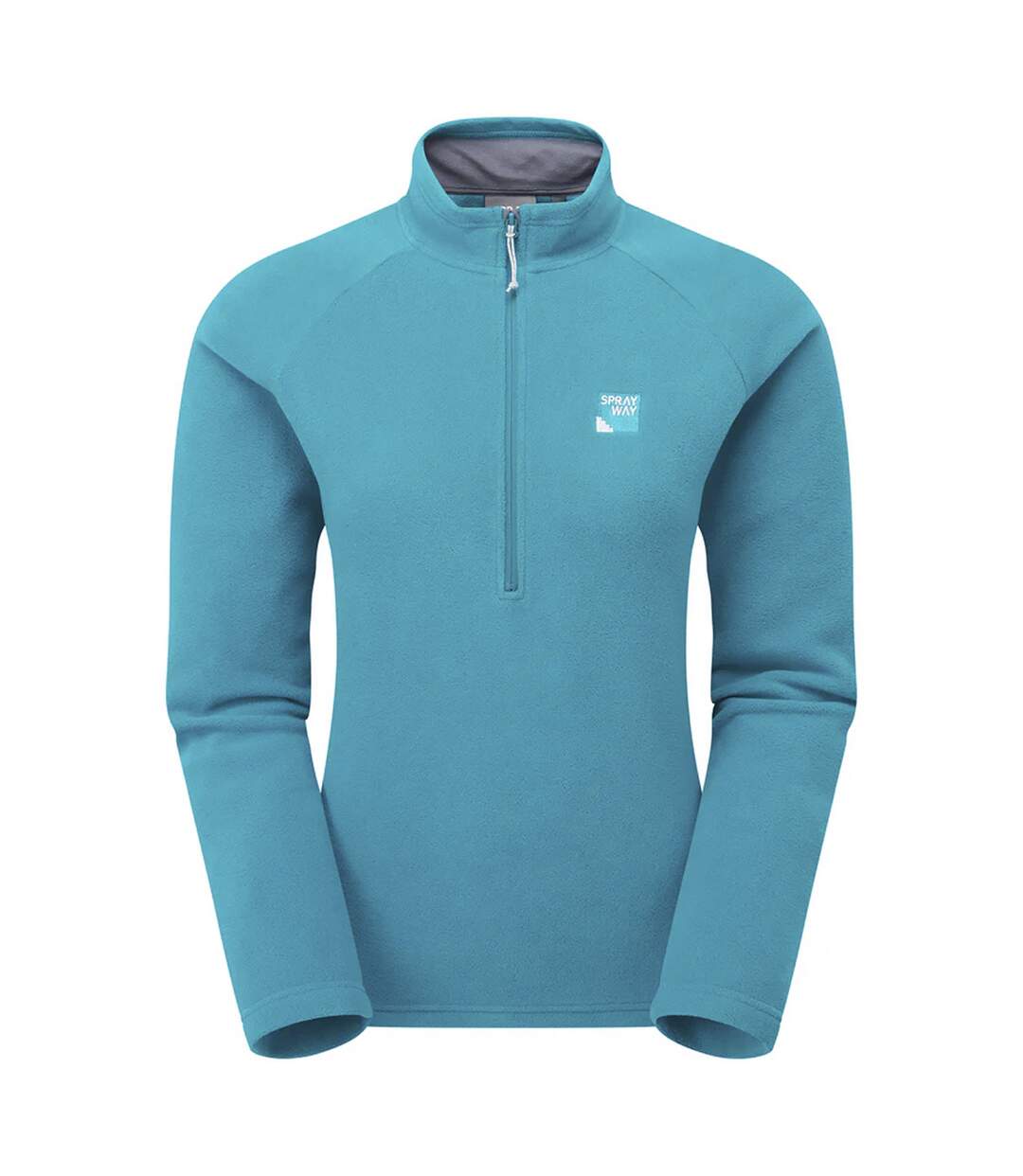 Ladies Half Zip Fleece Pullover with Warm Collar for Outdoor Hiking-1