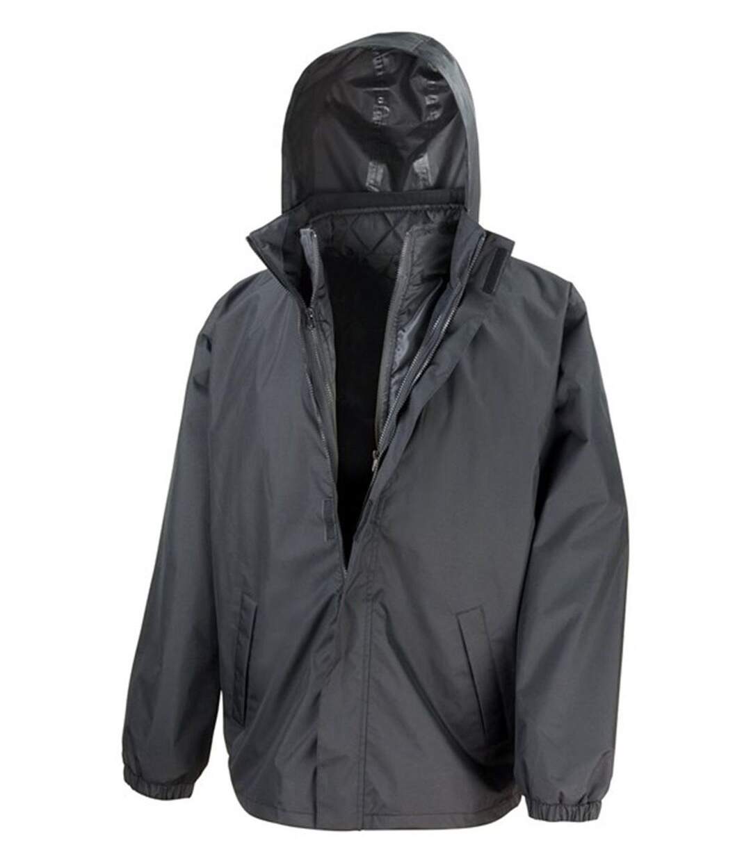 Veste imperméable 3 en 1 matelassé - Homme - R215X - noir