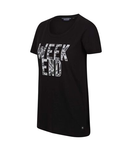 Regatta Womens/Ladies Filandra VII Week End T-Shirt (Black) - UTRG9017