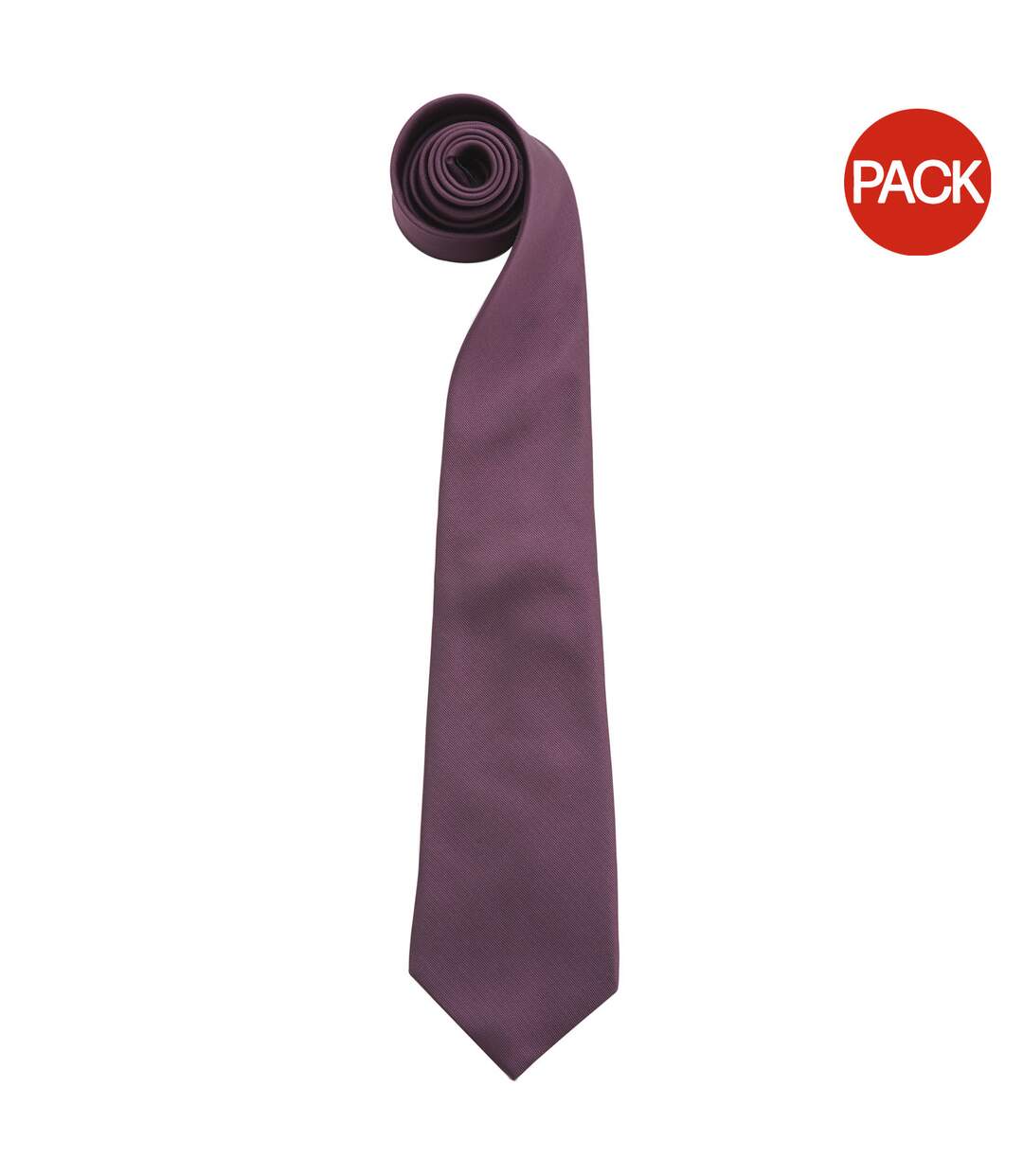 Premier Mens “Colours” Plain Fashion / Business Tie (Pack of 2) (Purple) (One Size) - UTRW6935-1