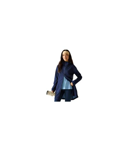Womens/ladies Carisbrooke Softshell Waterproof Jacket Navy Blue Regatta