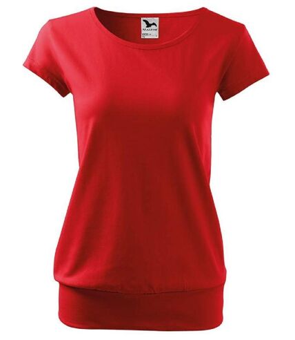 T-shirt style silhouette fluide - Femme - MF120 - rouge