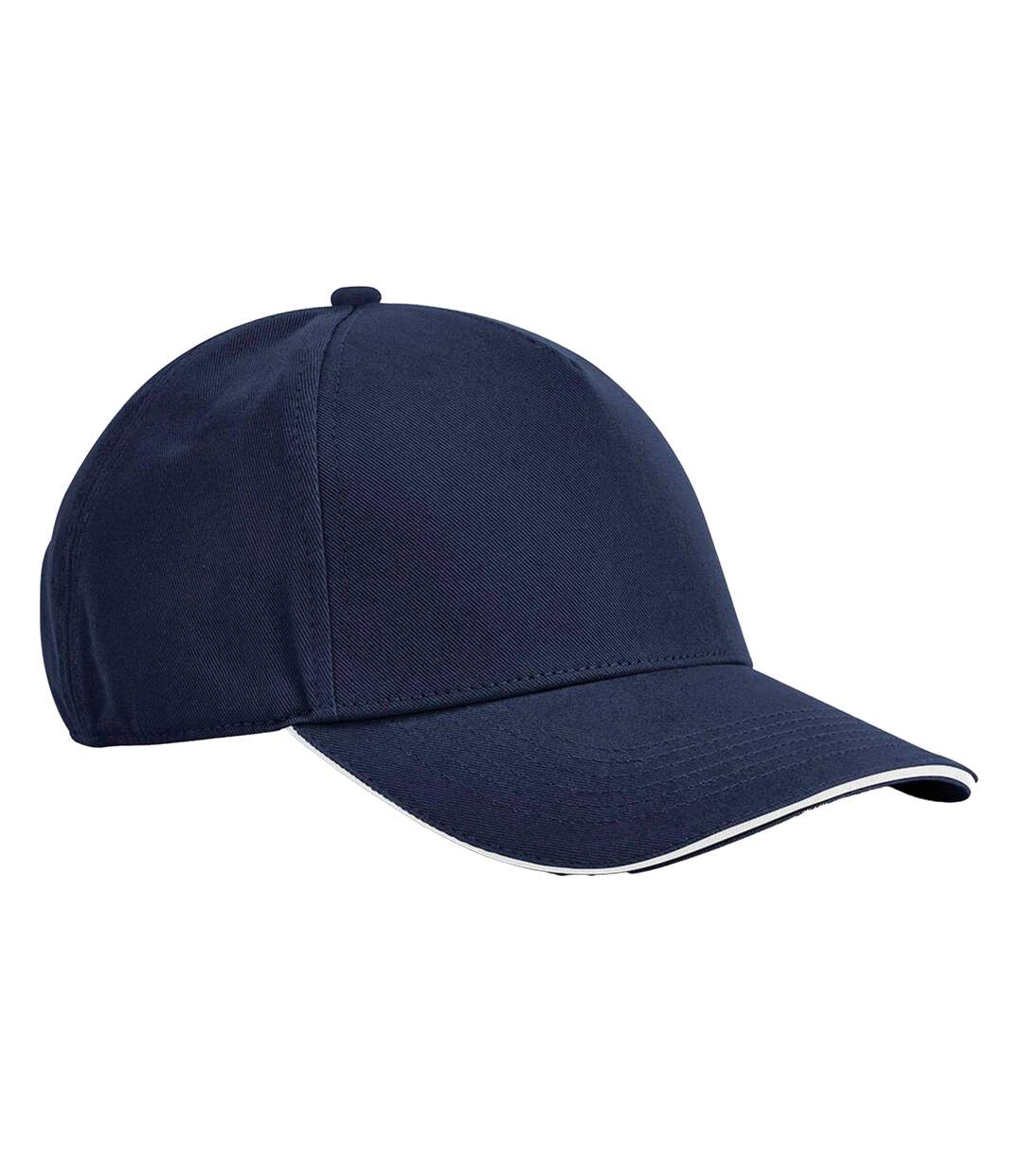 Casquette De Baseball Motif/style 5 Panneaux Earthaware Classic Bleu Marine Français Blanc Beechfield-1