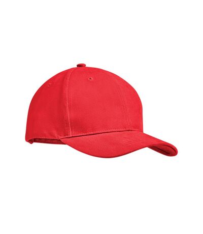 Tekapo Heavy Brushed Cotton Baseball Cap Red MidOcean