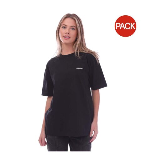 Pack Of 3  Womens/ladies T-shirt  Black White Ambush